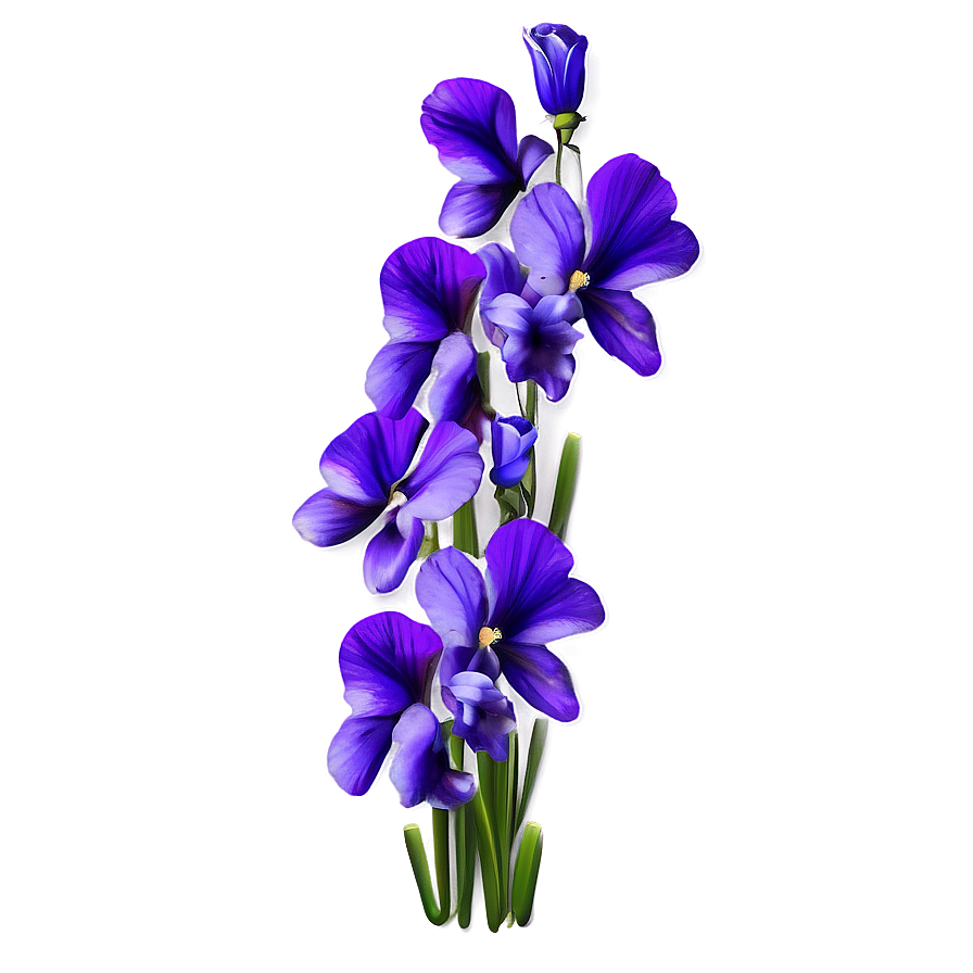 Violet Bouquet Png 05242024