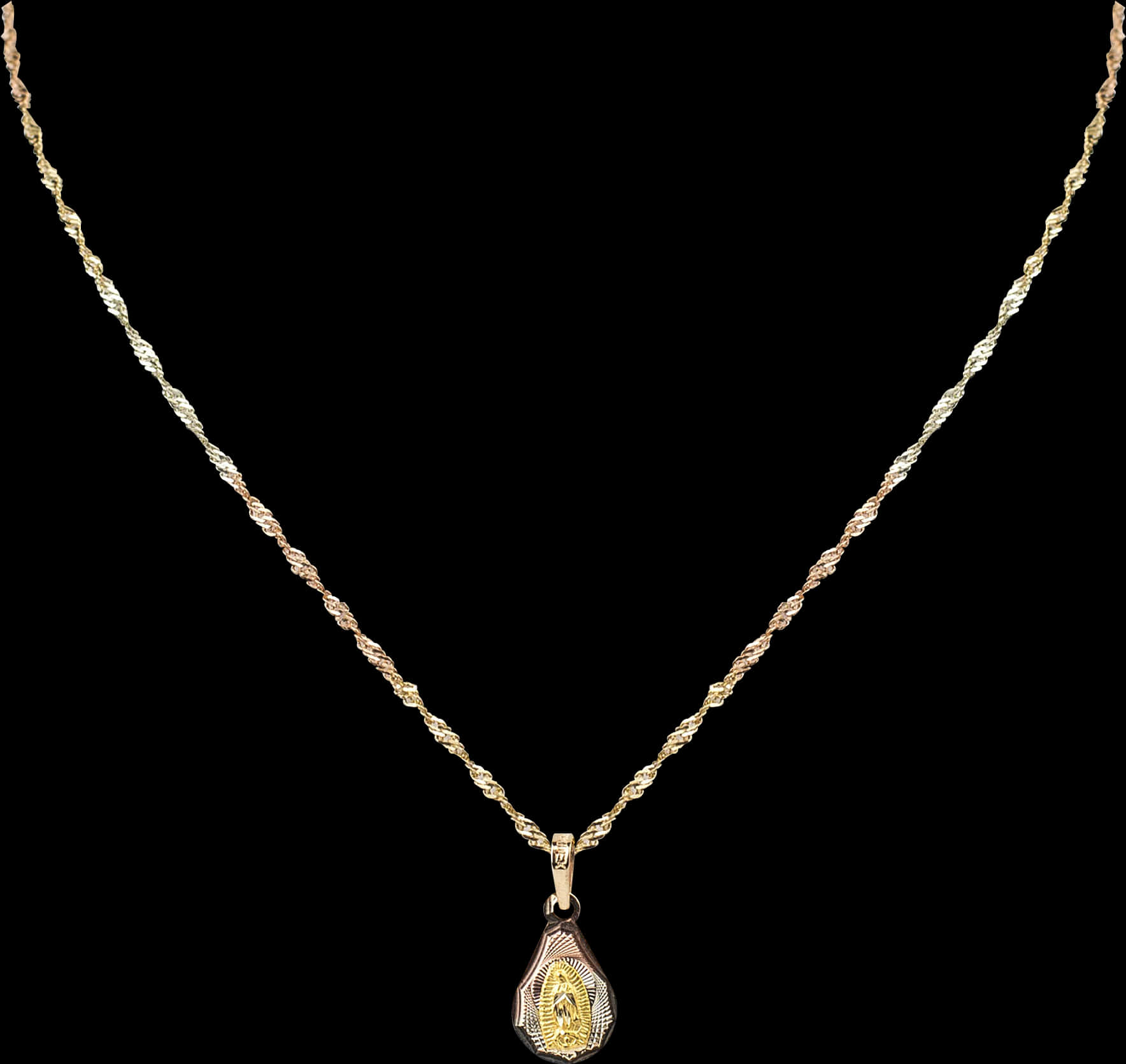 Virgen De Guadalupe Pendant Necklace