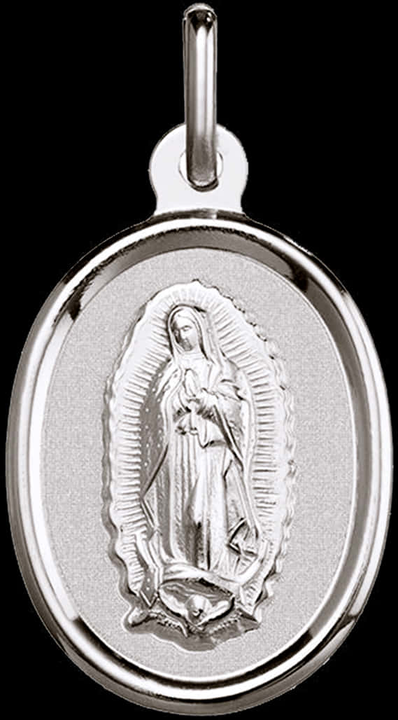 Virgen De Guadalupe Silver Pendant