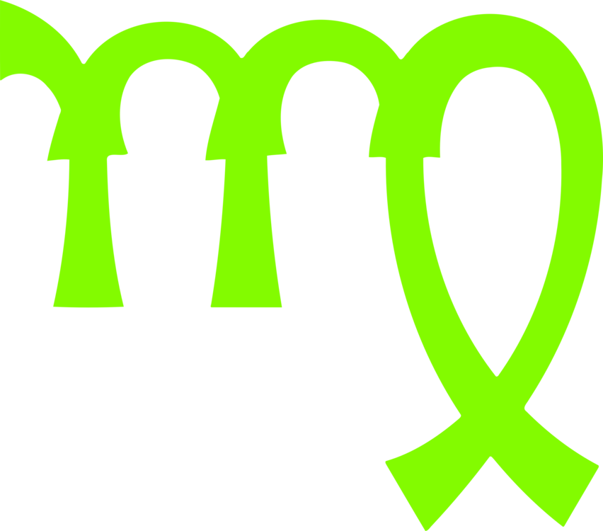 Virgo Zodiac Symbol Green