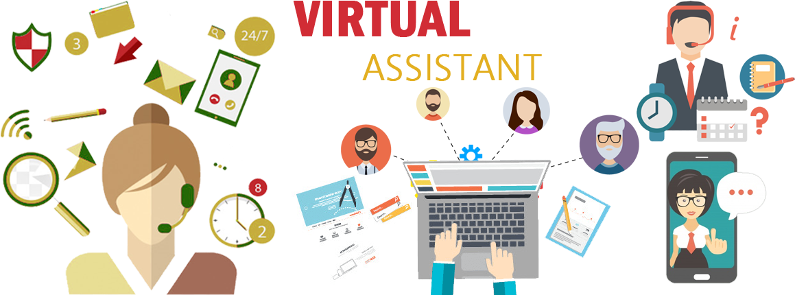 Virtual Assistant Services Illustration