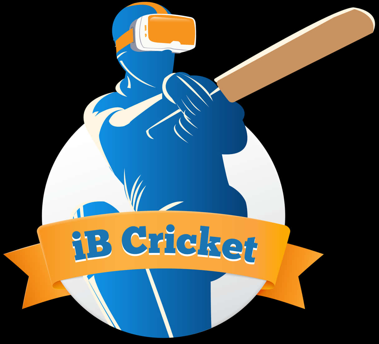 Virtual Cricket Player Logo