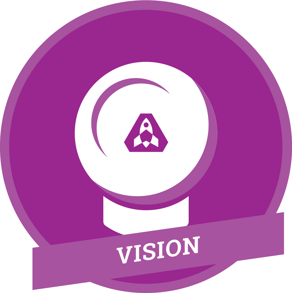 Vision Emblem Purple Background