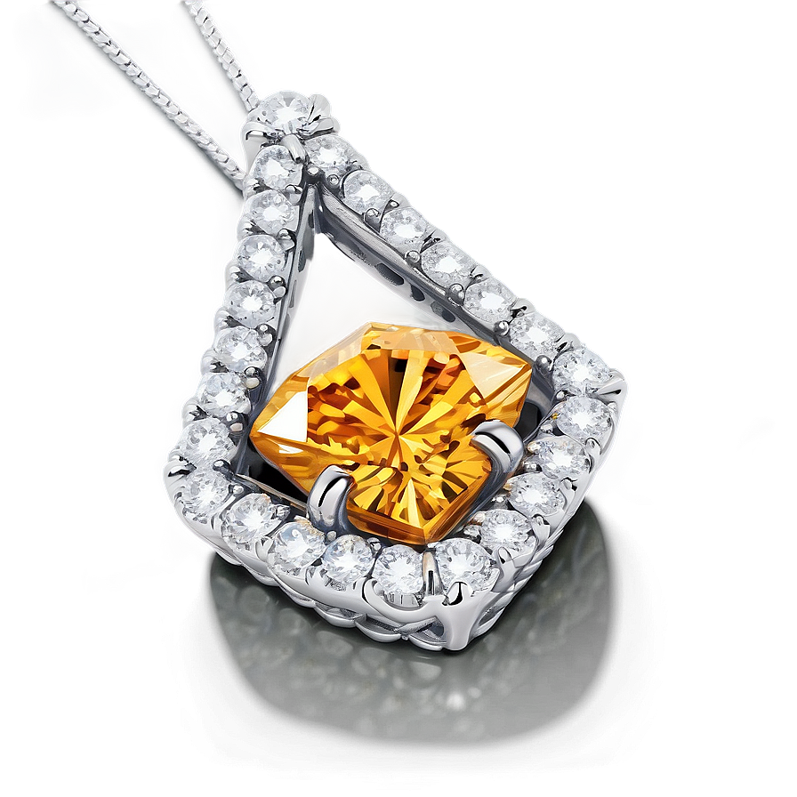 Vivid Diamond Pendant Png 05032024