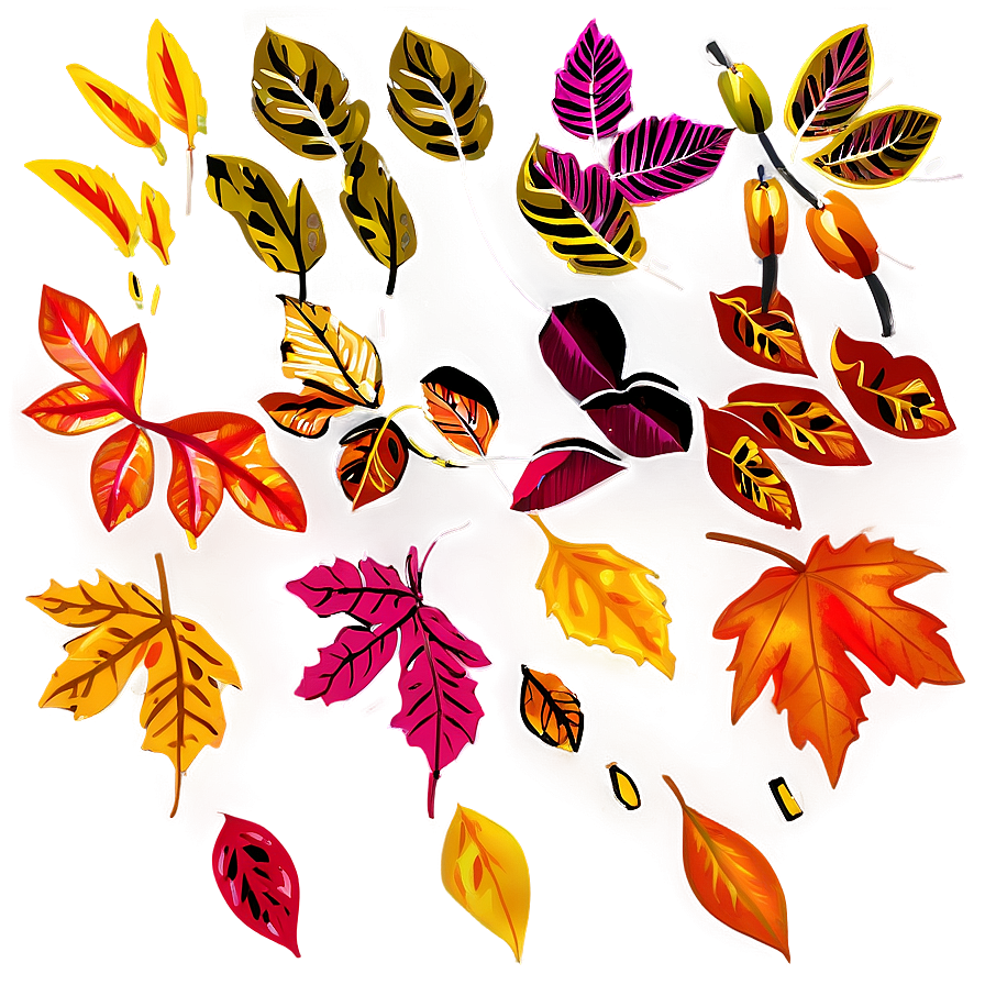 Vivid Leaves Falling Png 30