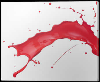 Vivid Red Paint Splash