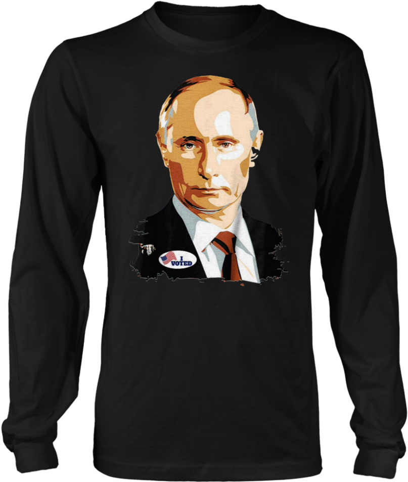 Vladimir Putin Graphic Print Long Sleeve Shirt