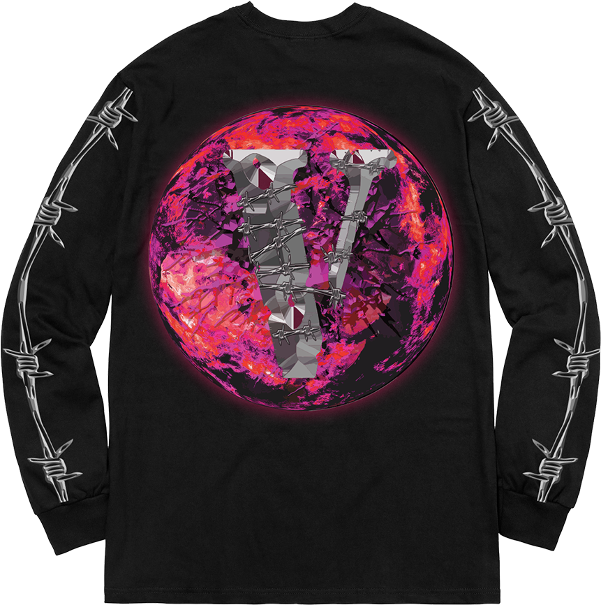 Vlone Barbed Wire Logo Long Sleeve Shirt