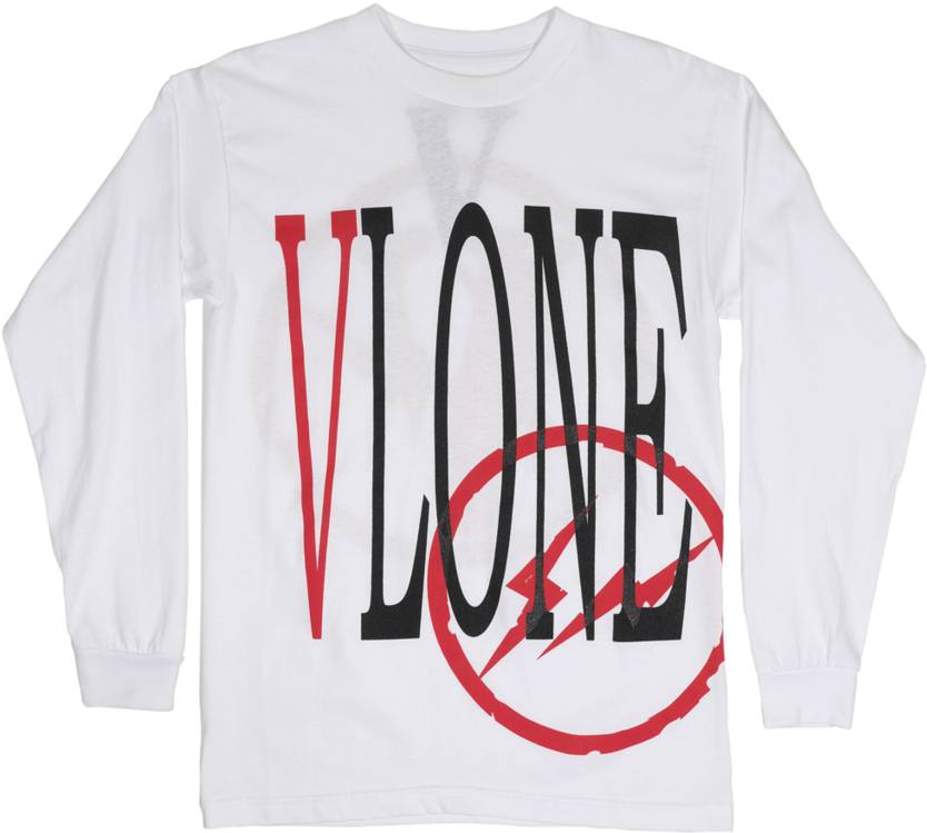 Vlone Logo White Long Sleeve Shirt