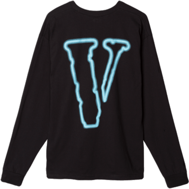 Vlone Neon Outline Logo Long Sleeve Shirt