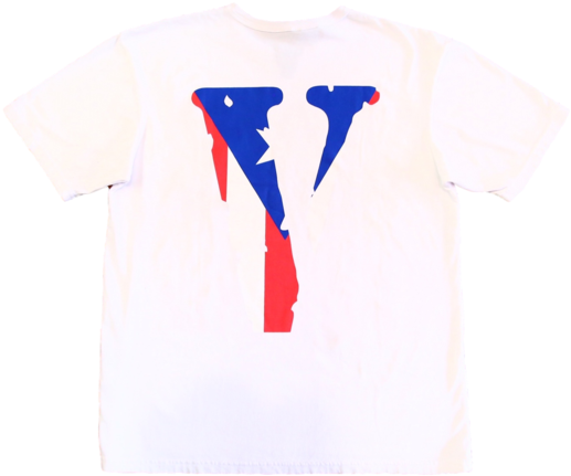 Vlone Staple Tee White Blue Red