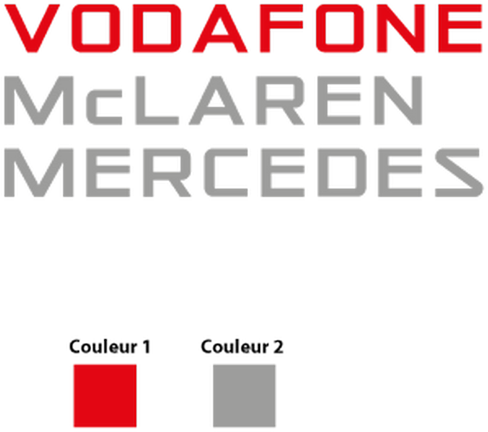 Vodafone Mc Laren Mercedes Logo Color Sample