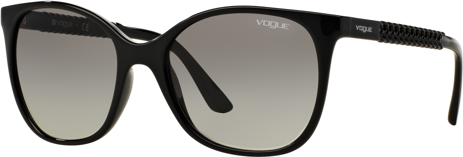 Vogue Black Oversized Sunglasses