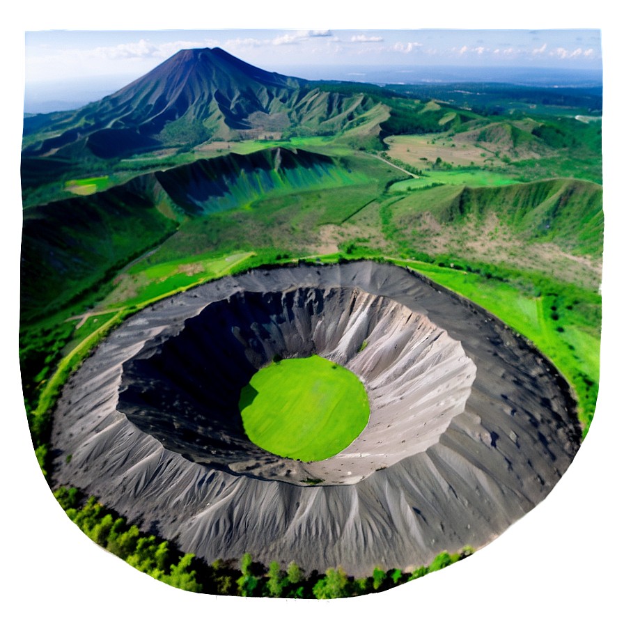 Volcanic Crater Aerial View Png 91