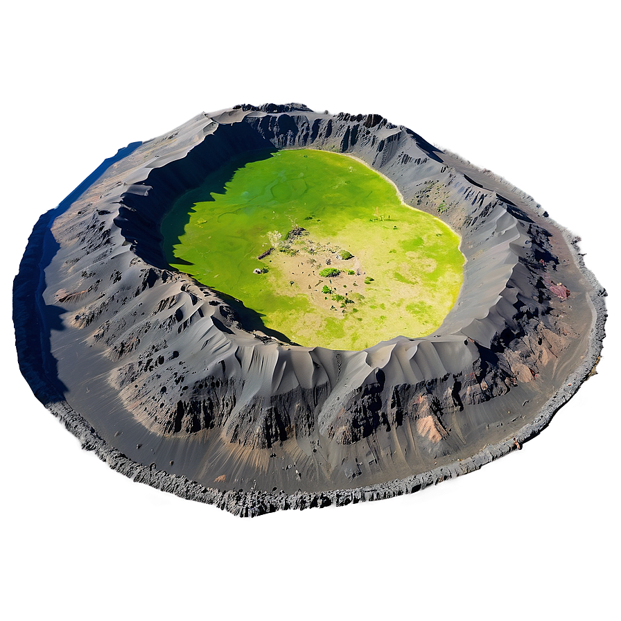 Volcanic Crater Lake Png Oai