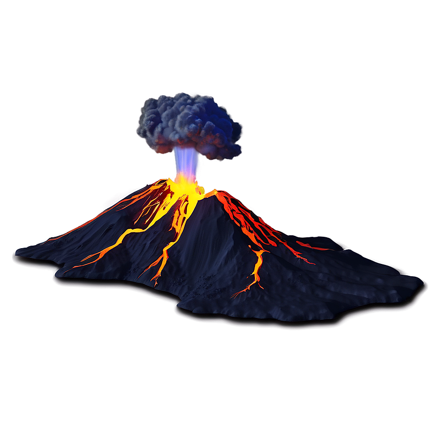 Volcanic Eruption Fire Png B