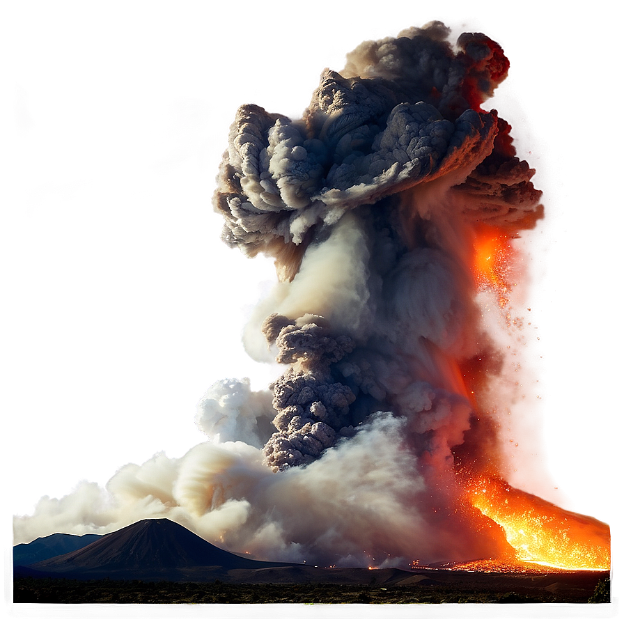 Volcano Erupting At Night Png 86