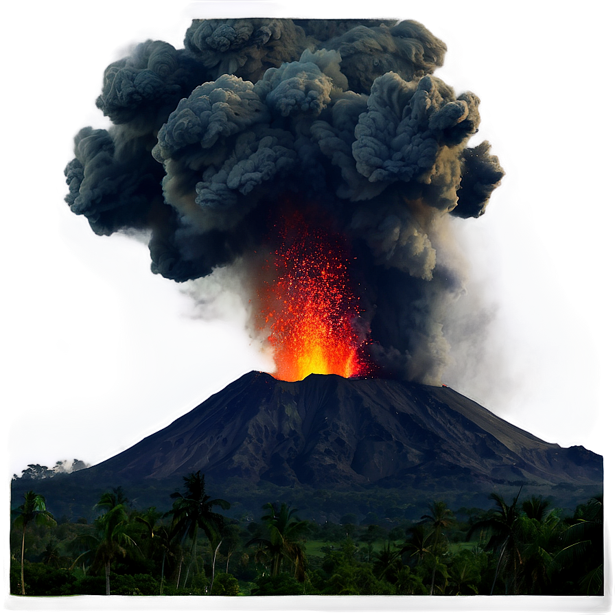 Volcano Eruption Png Lsb