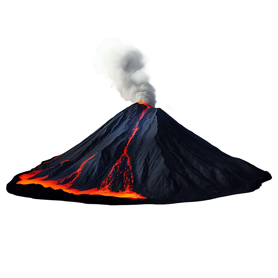 Volcano In Night Sky Png Deu73
