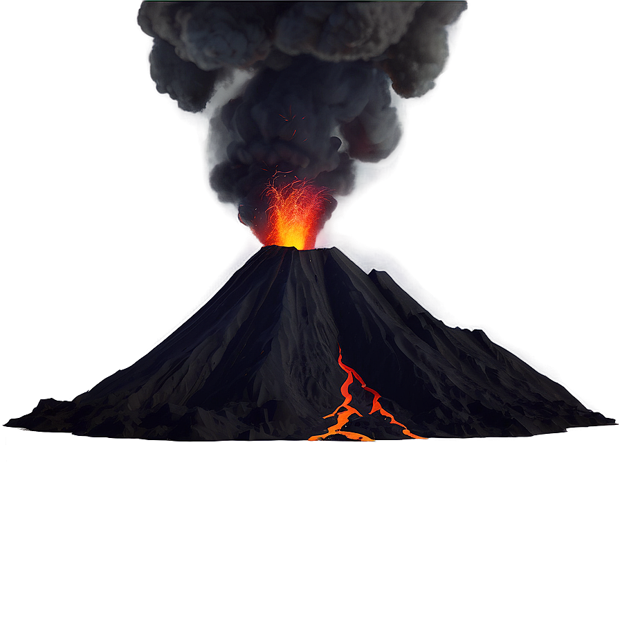 Volcano In Sci-fi Landscape Png Yah