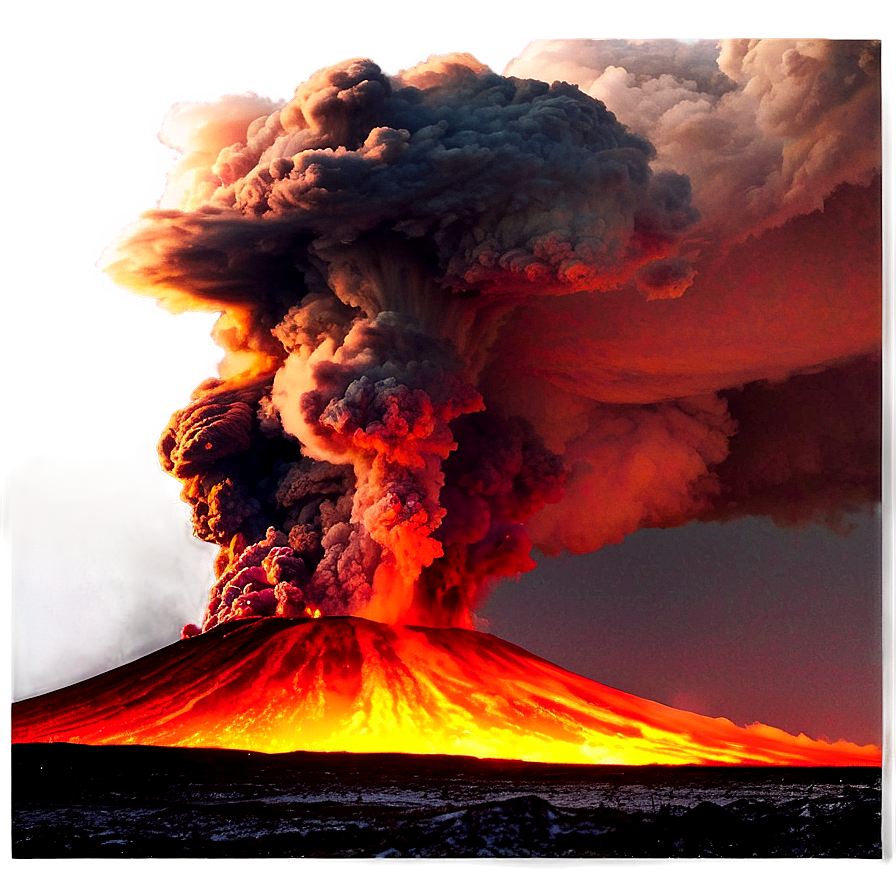Volcano In Sunset Glow Png Gak77