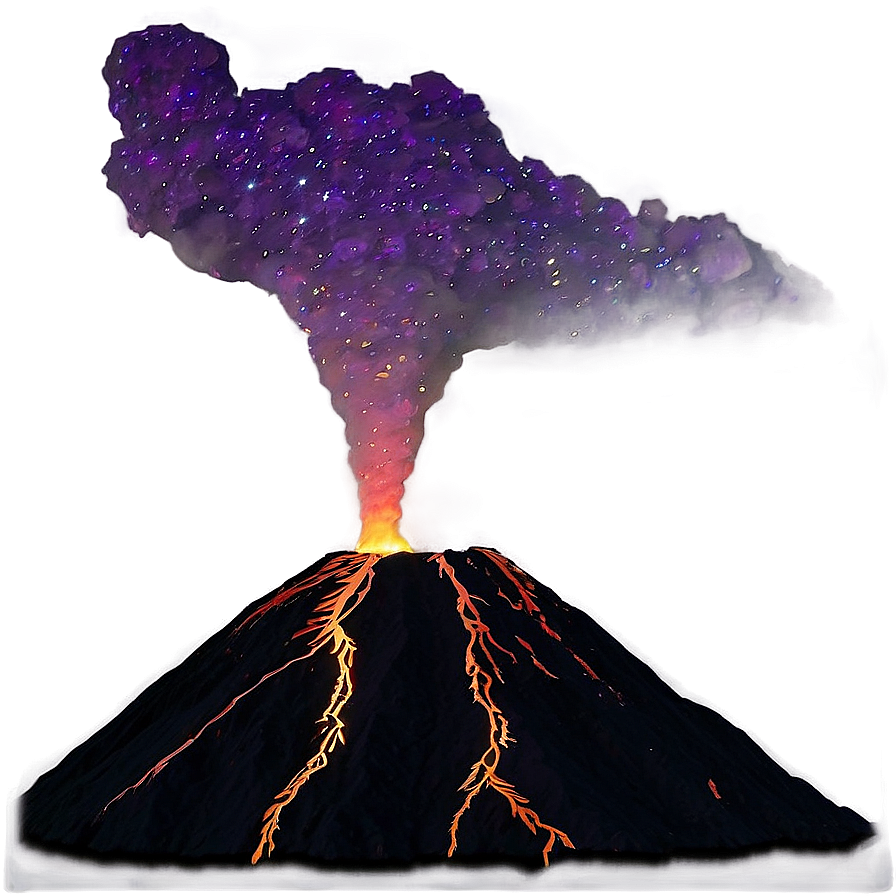 Volcano Under Stars Png Nmp66