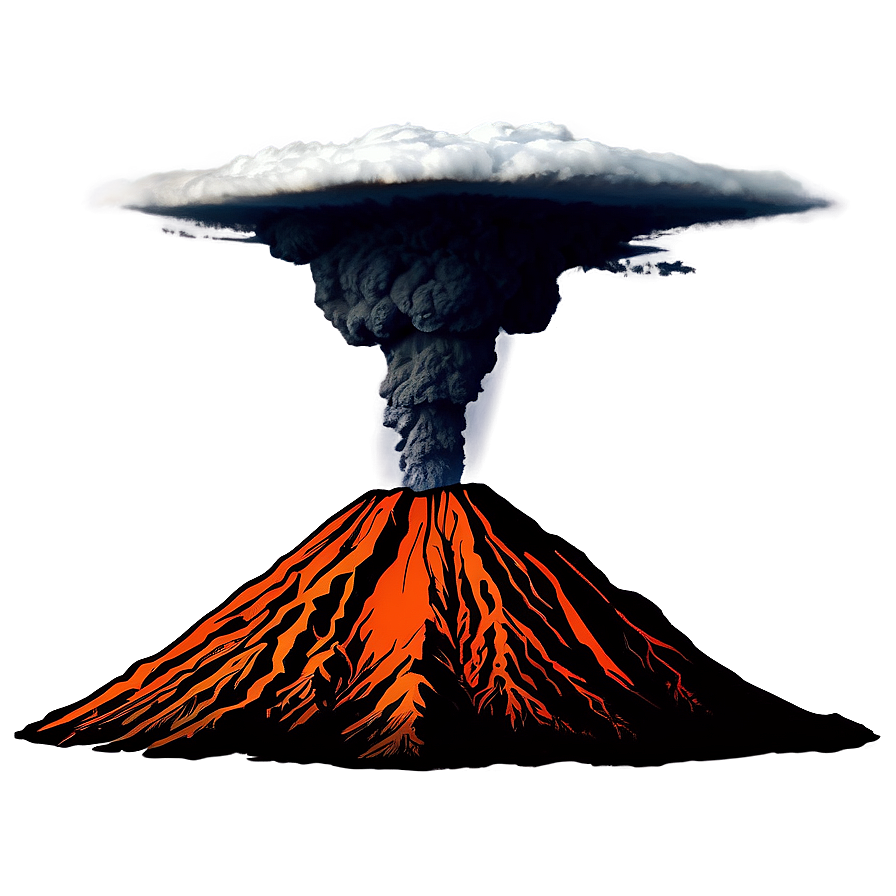 Volcano With Ash Plume Png Lbr55