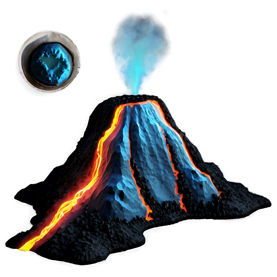 Volcano With Flowing Lava Png 13