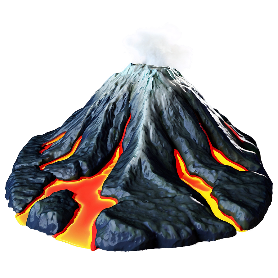 Volcano With Flowing Lava Png 72