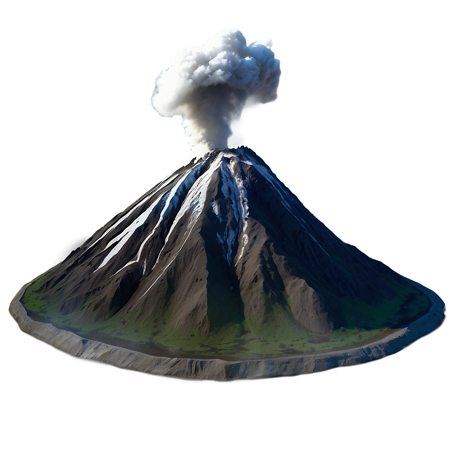Volcano With Rising Smoke Png 63