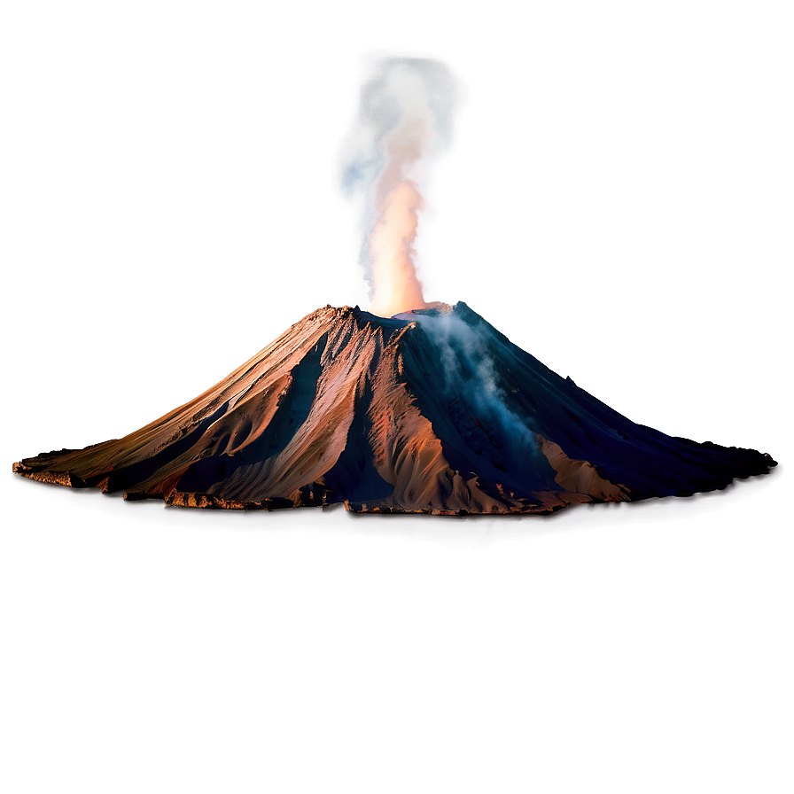 Volcano With Rising Smoke Png Sra