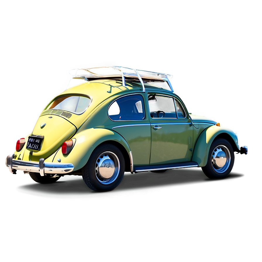 Volkswagen Beetle With Bicycle Rack Png 11