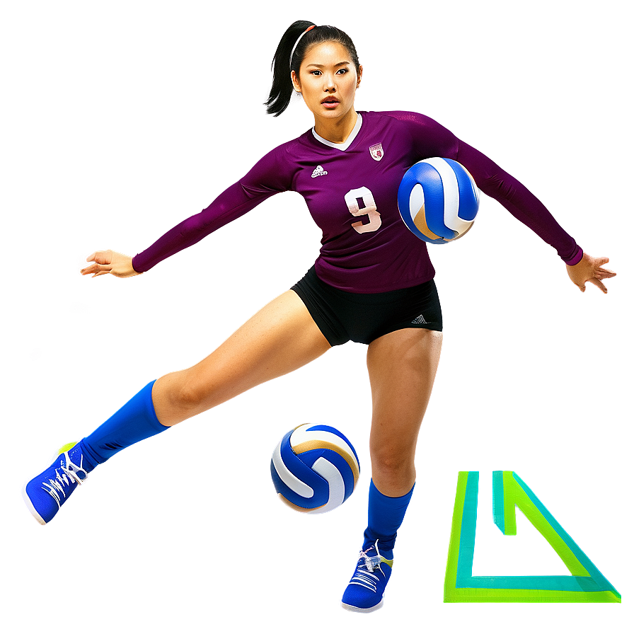 Volleyball Player Art Png Yko78