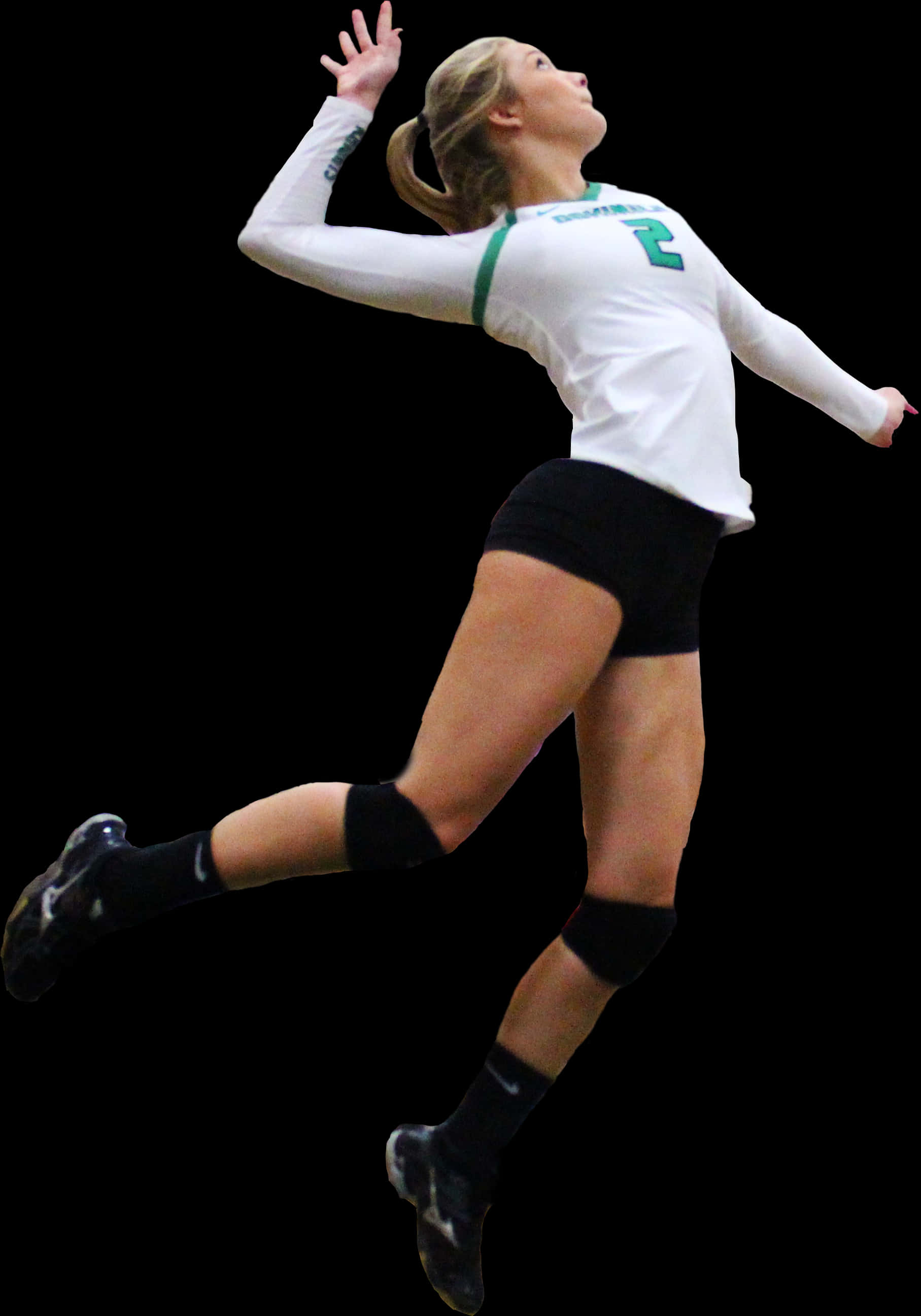 Volleyball_ Player_ Serving_ Action