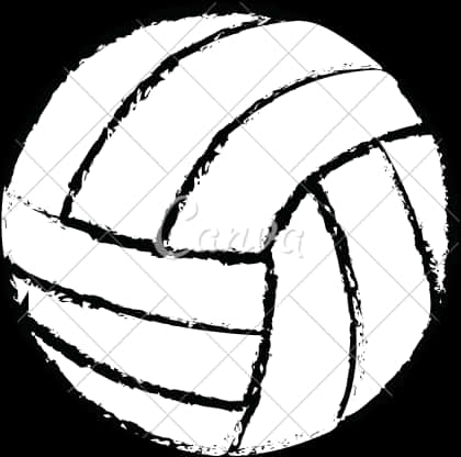 Volleyball Sketch Art Style