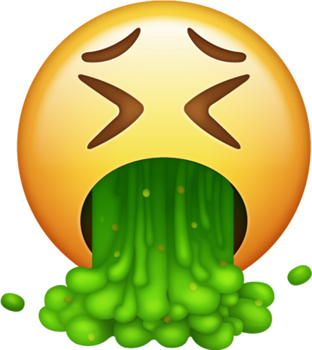 Vomiting Emoji Illustration