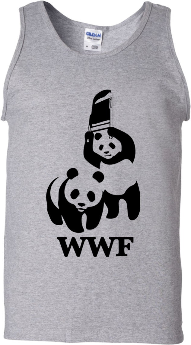 W W F Panda Logo Tank Top