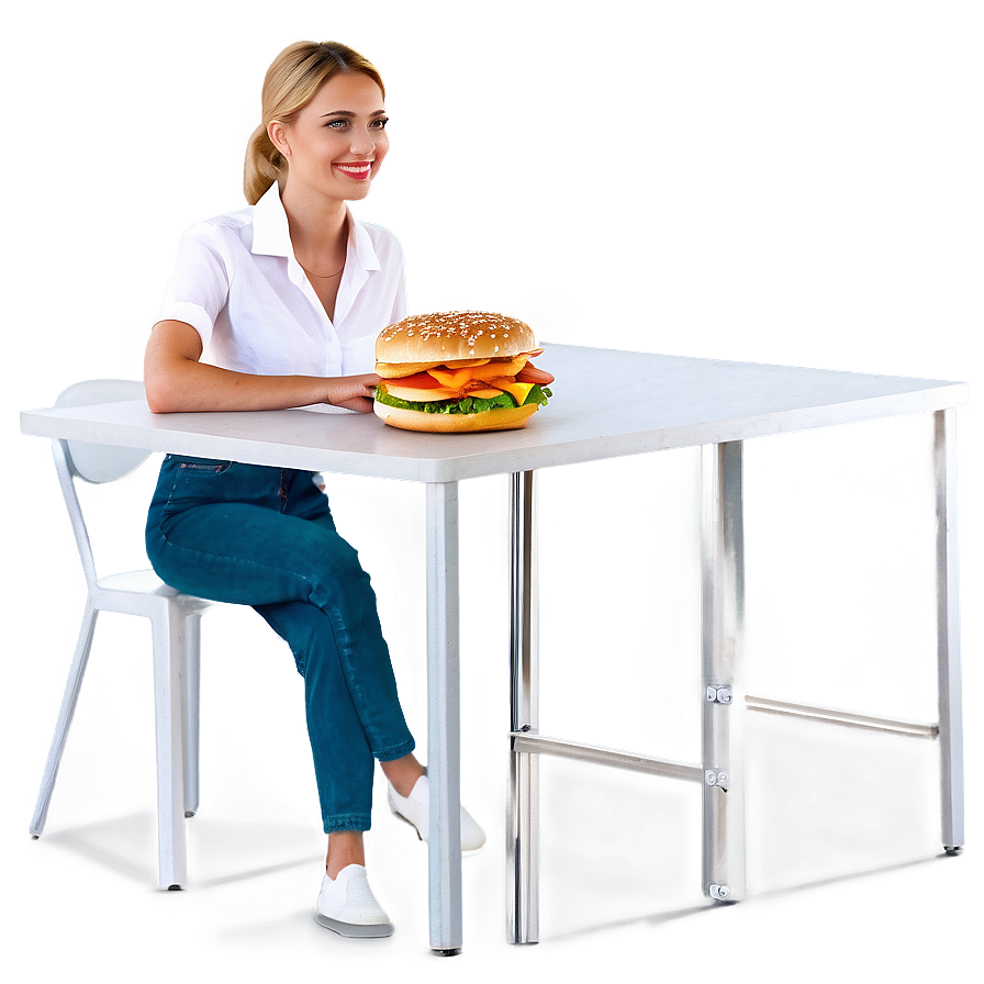 Waitress In Fast Food Chain Png 06272024