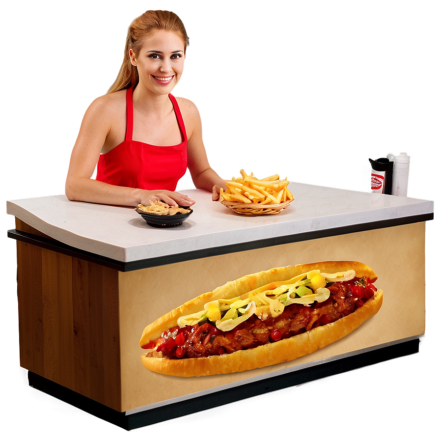 Waitress In Fast Food Chain Png Gmu