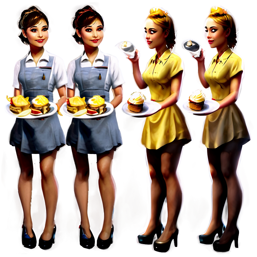 Waitress On Duty Png 06272024