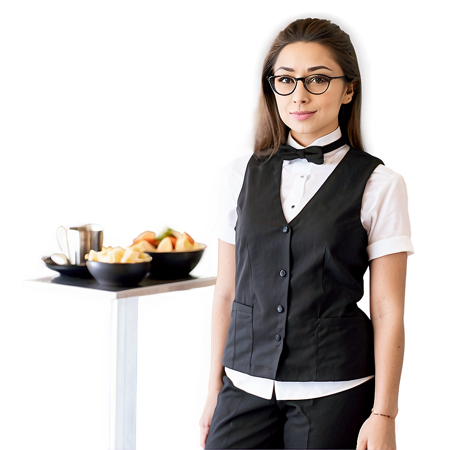 Waitress With Glasses Png 66