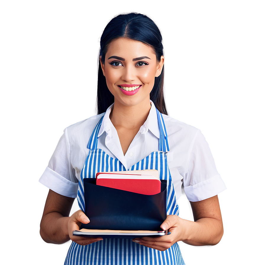 Waitress With Notepad Png Bwi34