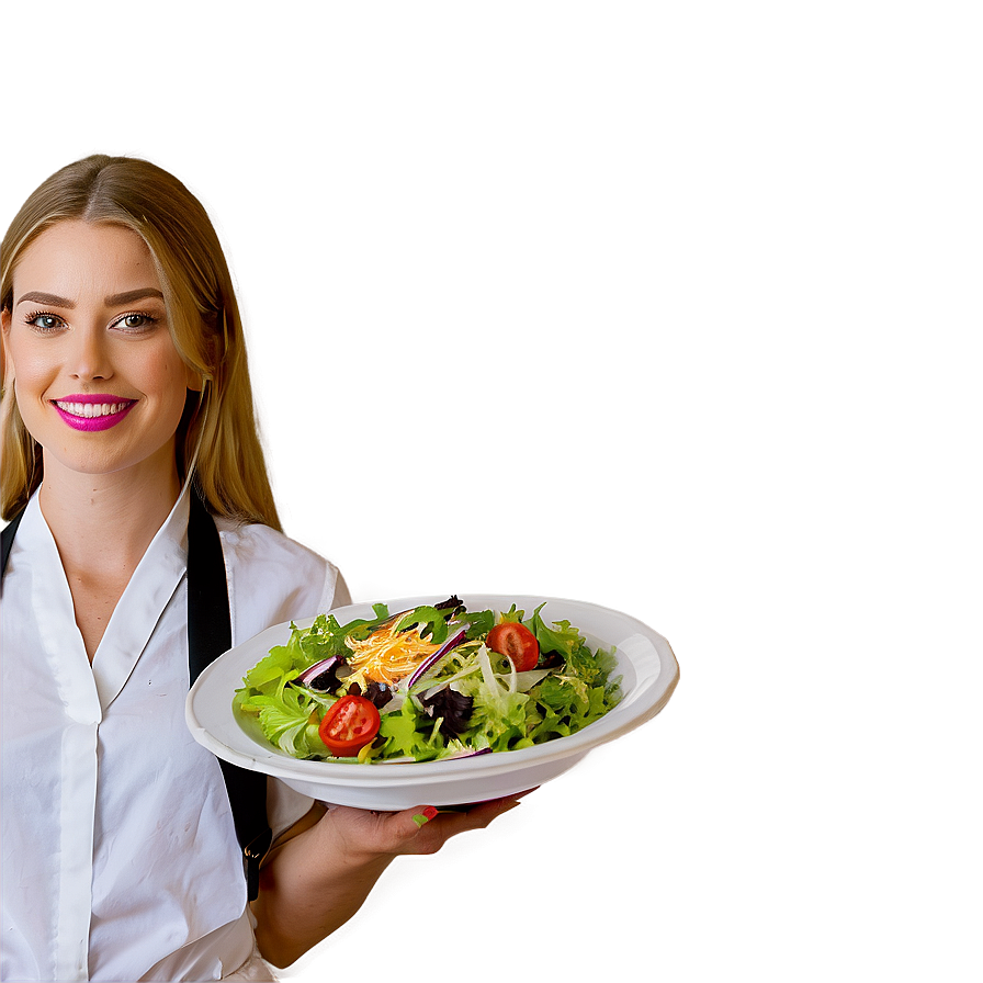 Waitress With Salad Png Yop