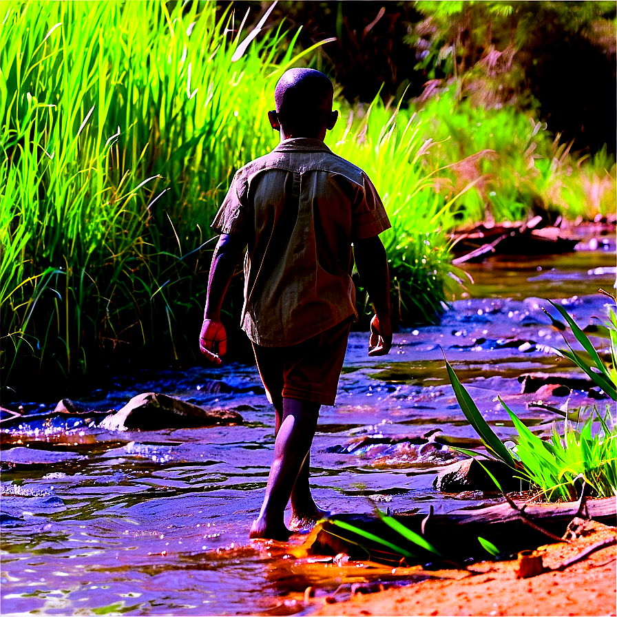 Walking Along A Creek Png 05232024