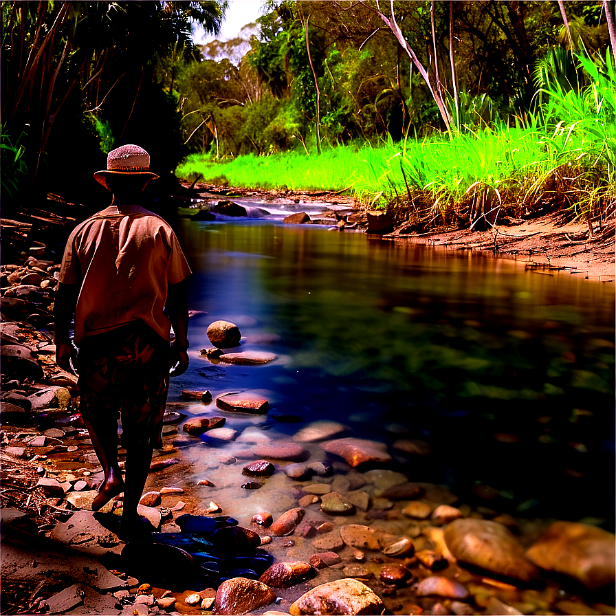 Walking Along A Creek Png Xyl31