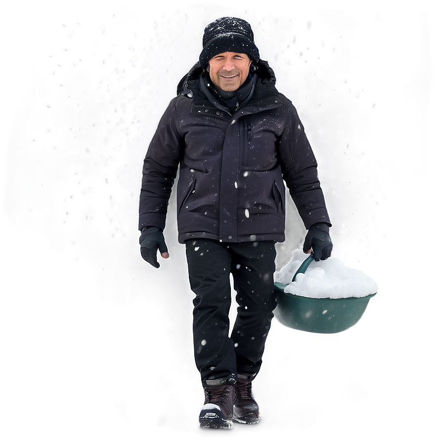 Walking In A Snowstorm Png Box