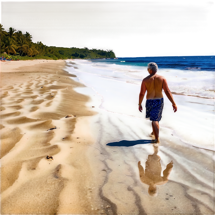 Walking On A Sandy Beach Png 37