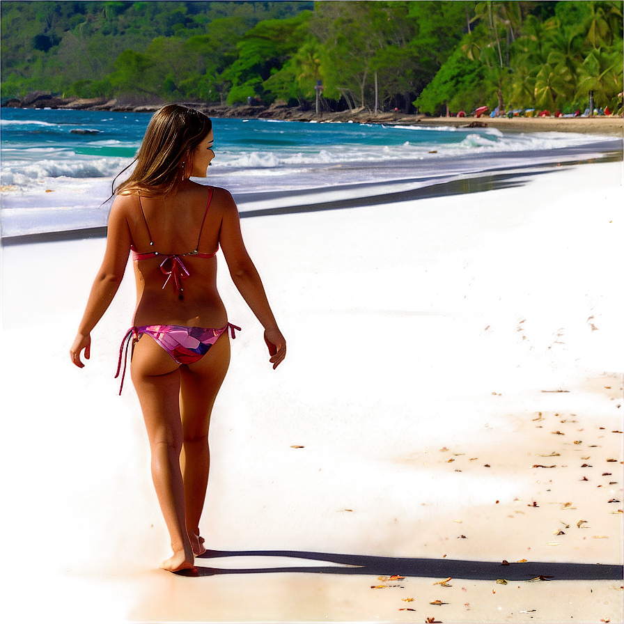 Walking On A Sandy Beach Png 77