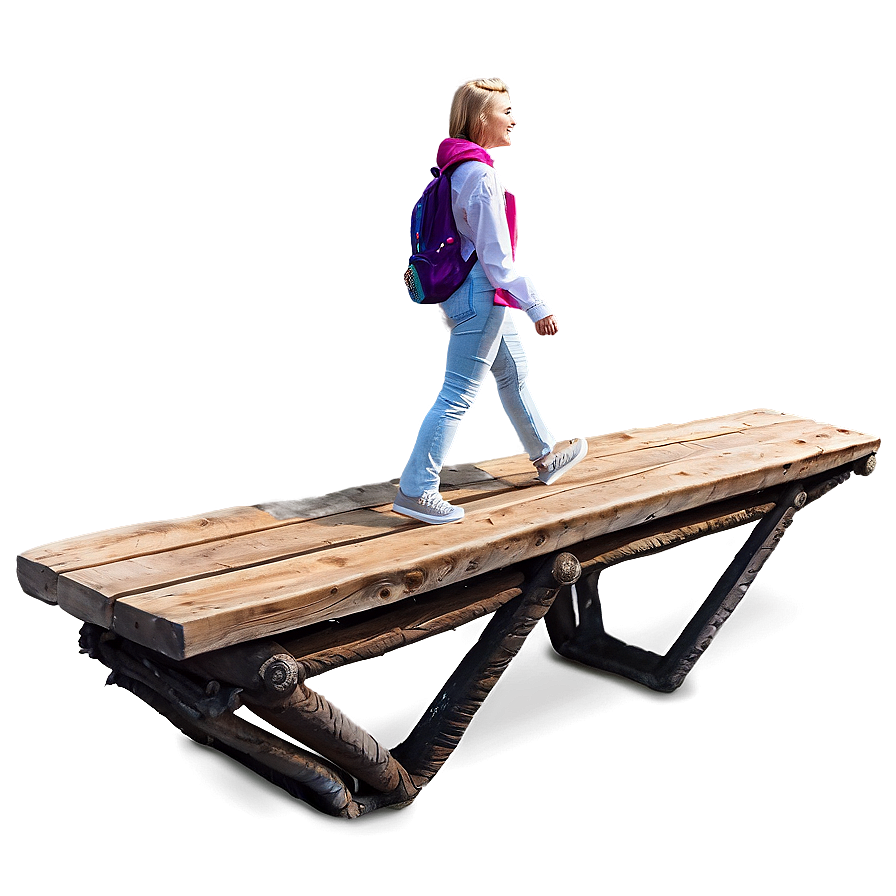 Walking On A Wooden Bridge Png 05232024