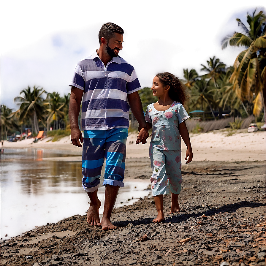 Walking On The Beach Png Pll31